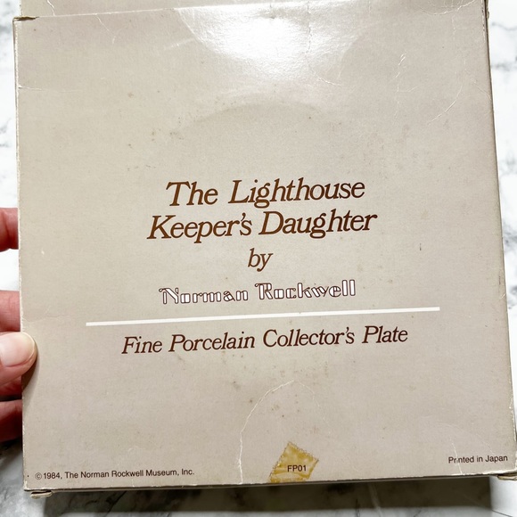 Norman Rockwell Vintage The Lighthouse Keeper’s Daughter Collector’s Plate IOB - Picture 10 of 11